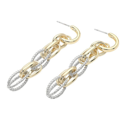 Gold Plated Chain Link Earrings