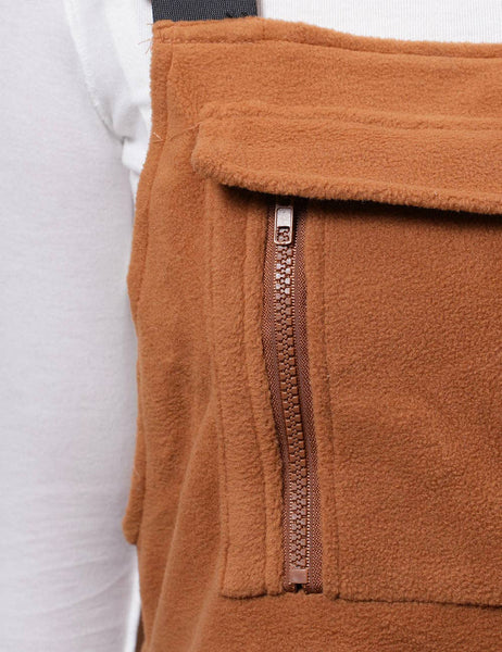 Fleece Overall in Coffee