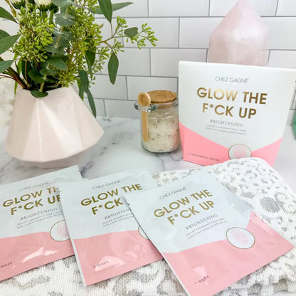 Glow the F*ck Up Facial Sheet Masks-Home-Bottoms Up Boutique-Anchorage AK
