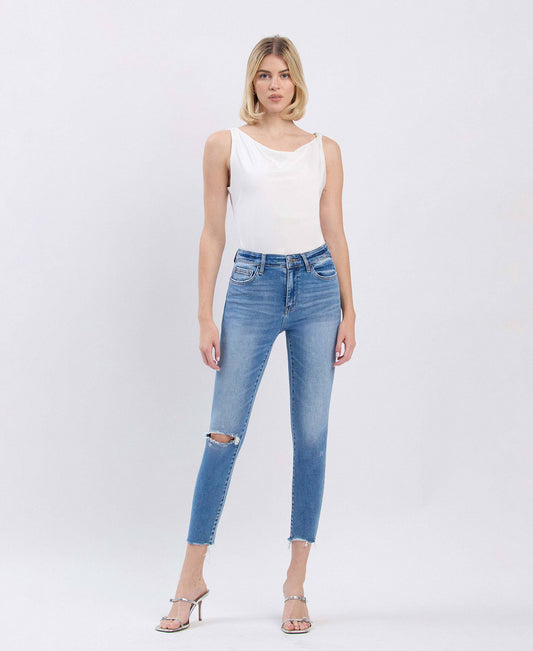 High Rise Crop Skinny Jean