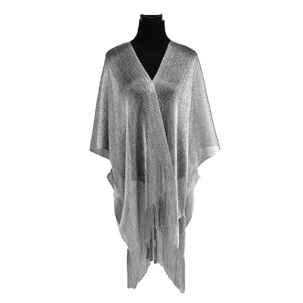 Metallic Fringe Kimono