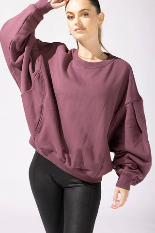 Brunch Sweater in Merlot