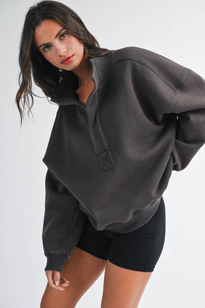 Snap Neck Pullover