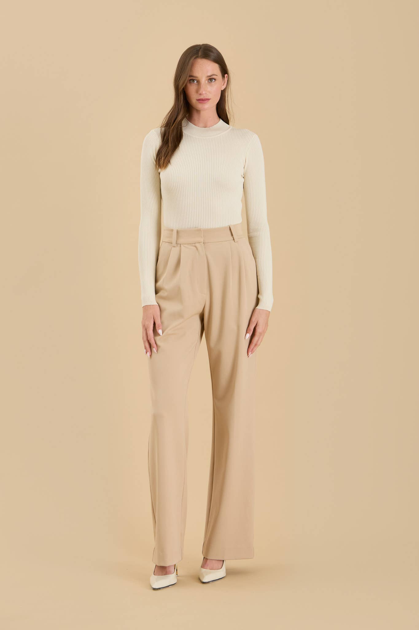 High Neck Long Sleeve Body Suit-Shirts & Tops-Bottoms Up Boutique-Anchorage AK