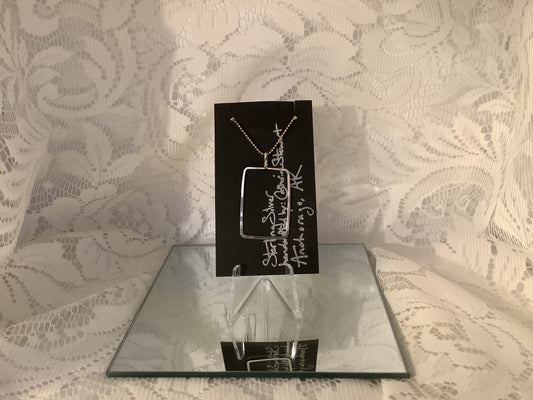 Sterling Silver Rectangle Necklace-Local-Medium Rectangle Necklace-Bottoms Up Boutique-Anchorage AK