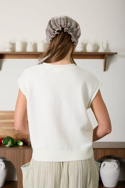 Sleeveless Knit Cardigan