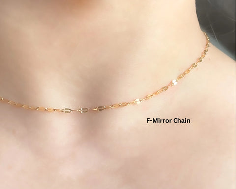 Mirror Chain Gold Necklace