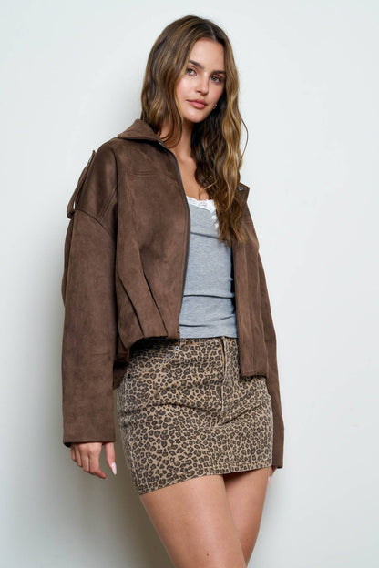 Leopard Print Mini Skirt-Bottoms-The Workshop Studio-Bottoms Up Boutique