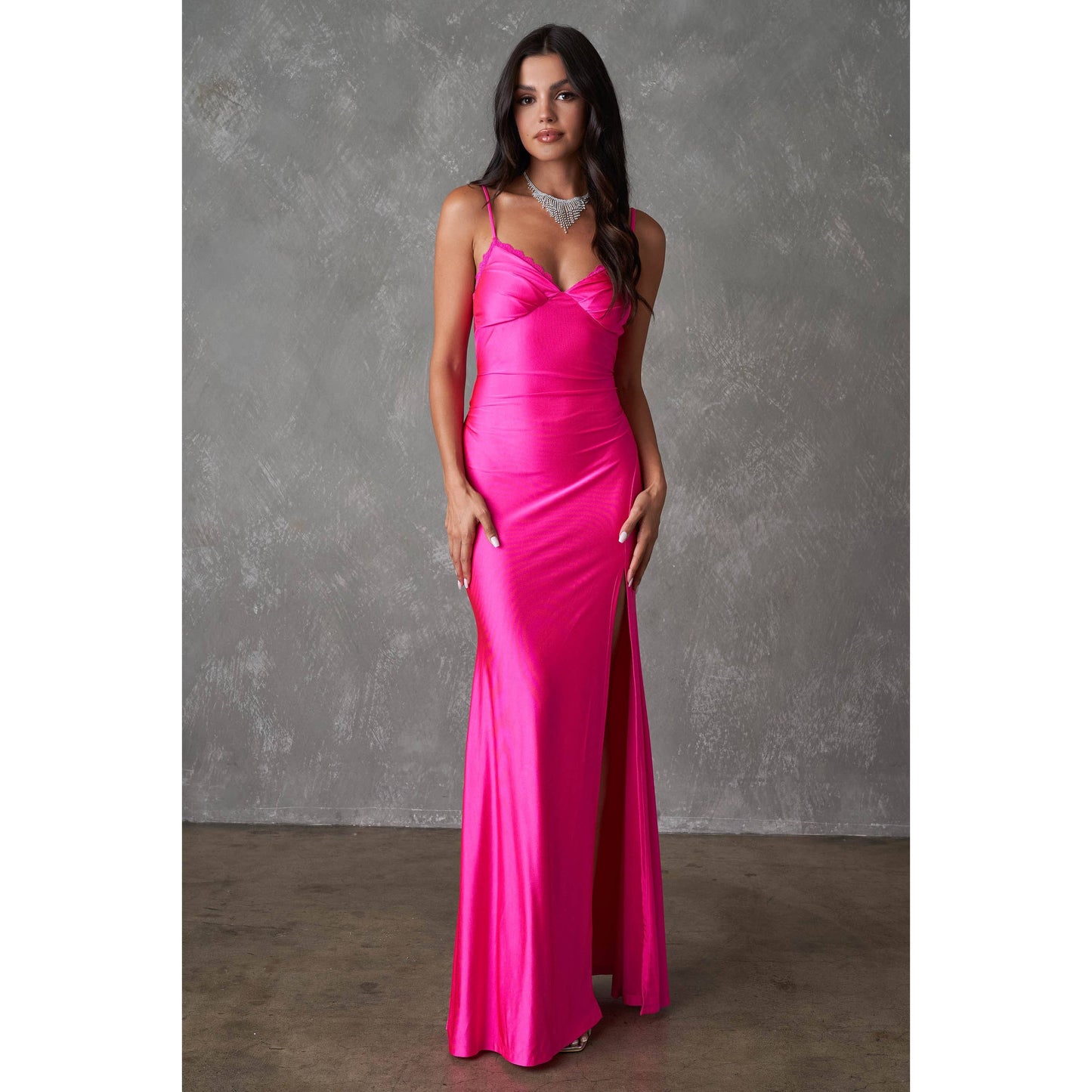Lace Feelings in Fushia-Dresses-Bottoms Up Boutique-Anchorage AK
