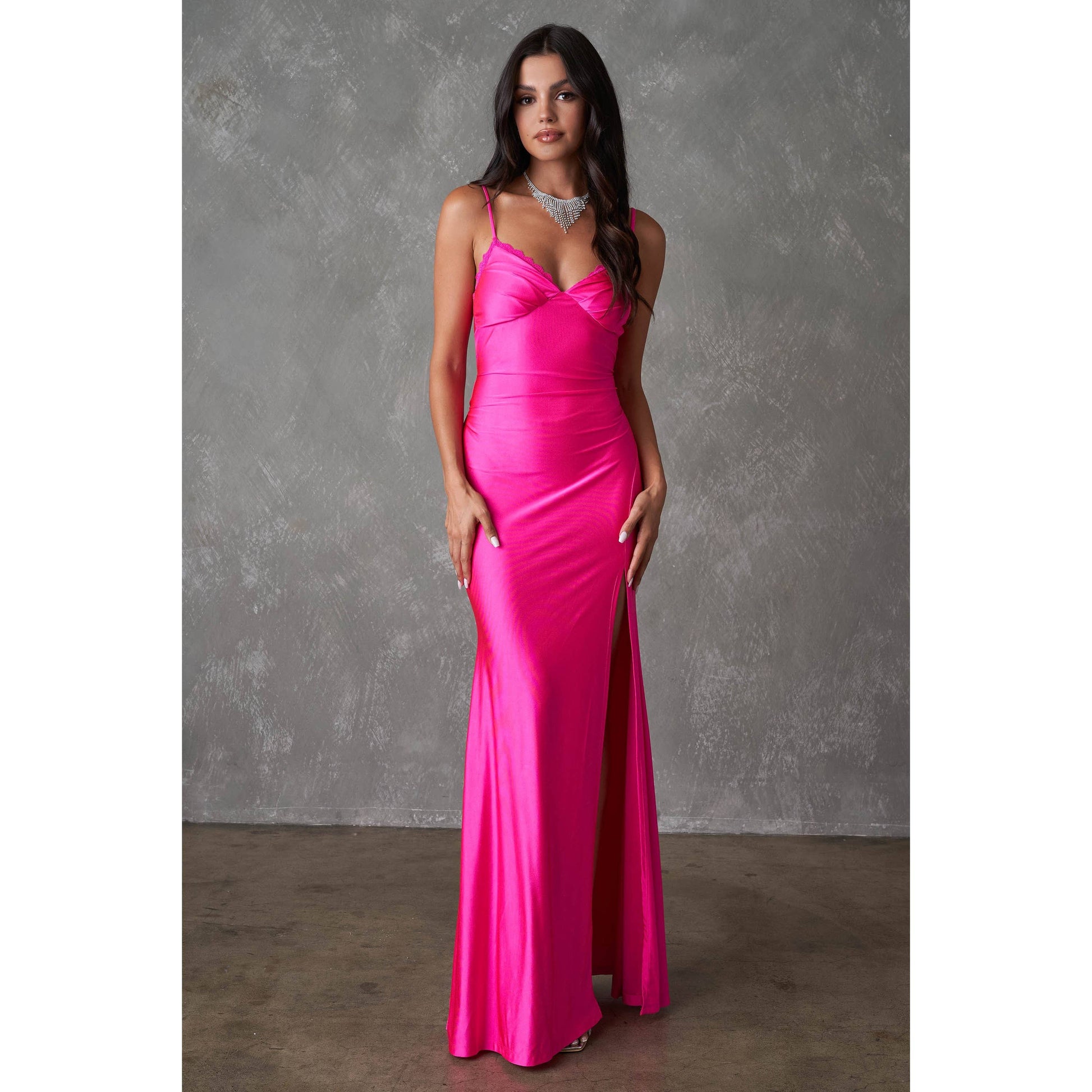 Lace Feelings in Fushia-Dresses-Bottoms Up Boutique-Anchorage AK