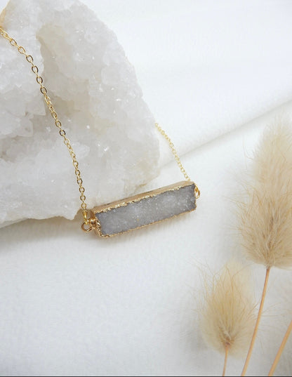 14k Gold Filled Druzy Necklace