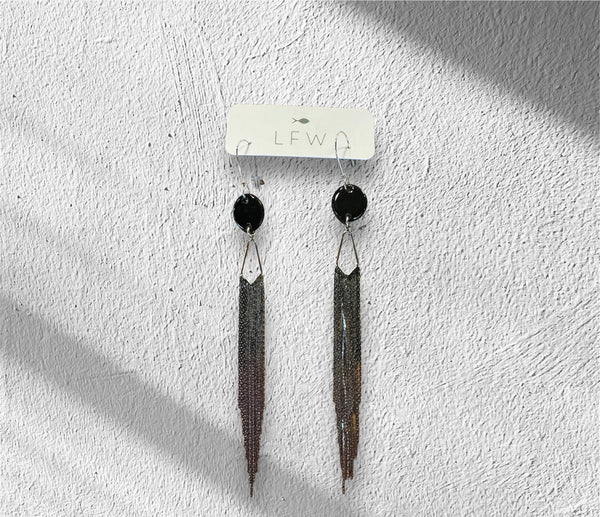 Ceramic & Silver Duster Earrings