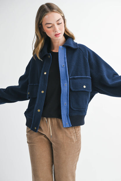 Button-Up Sherpa Jacket