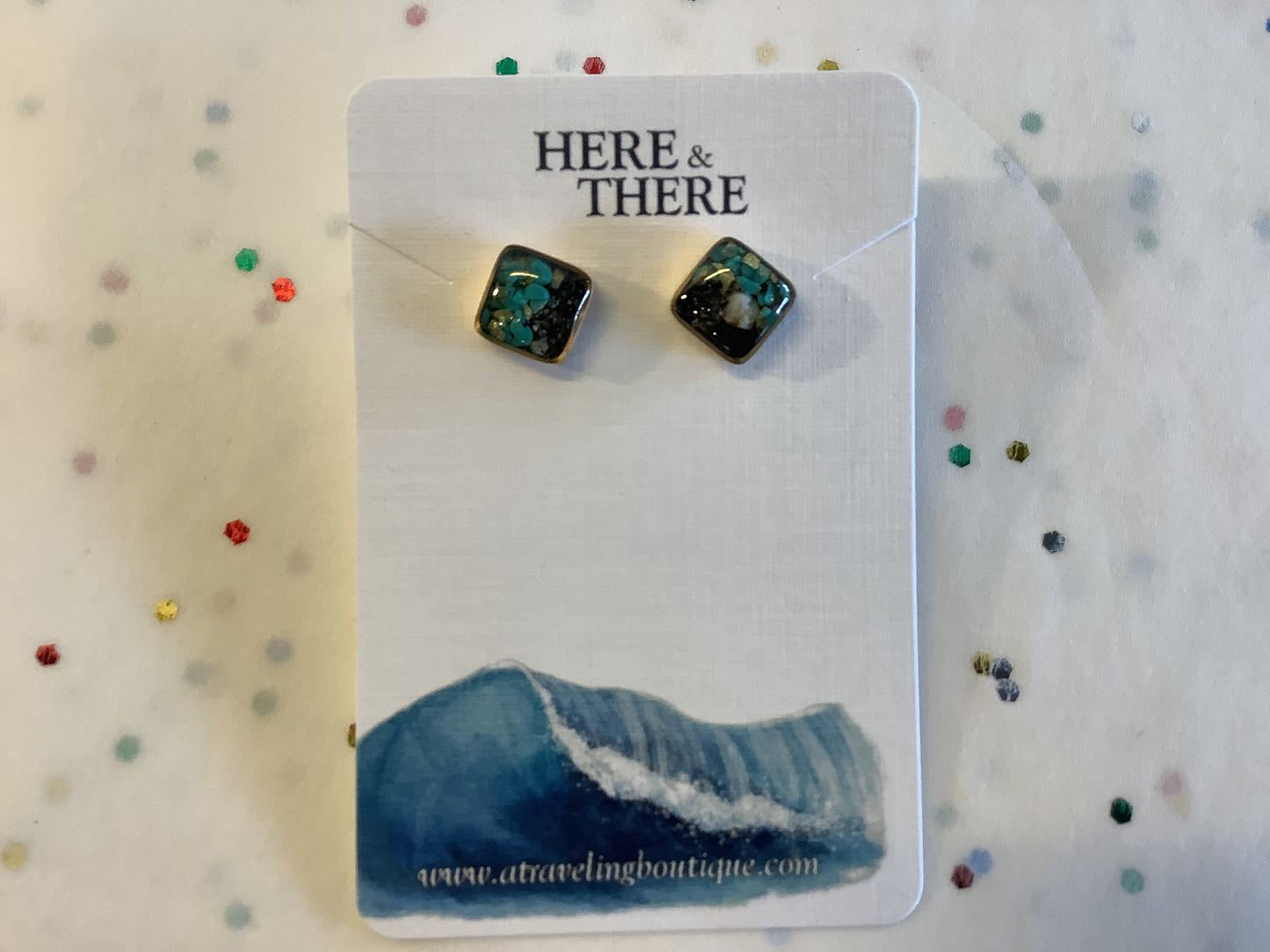 Destination Square Stud Earrings
