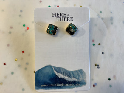 Destination Square Stud Earrings