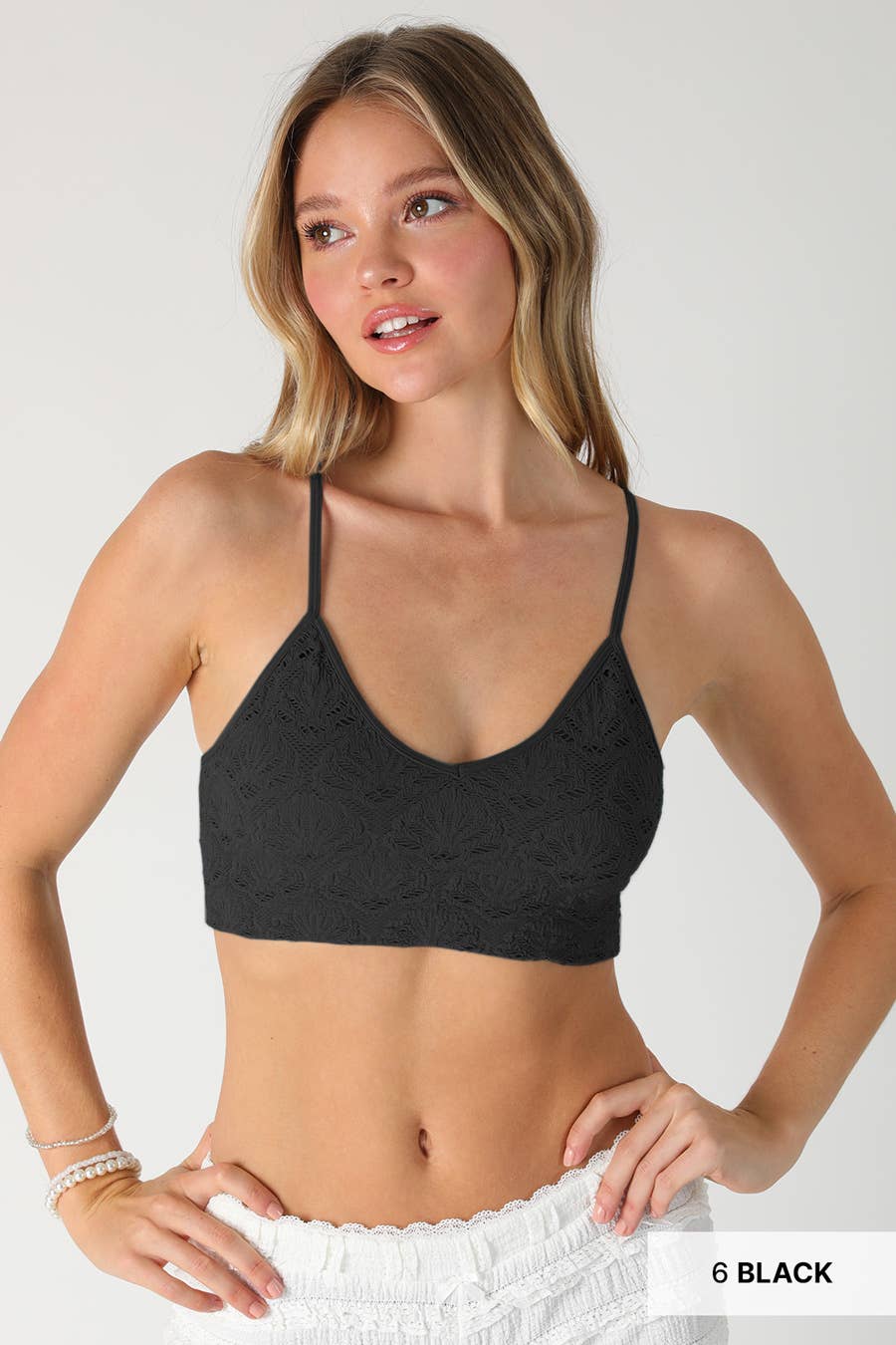 Textured Lace Triangle Bralette