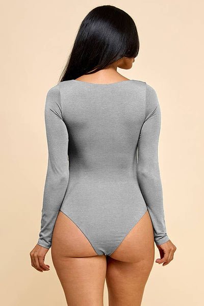 Square Neck Doubled Layered Bodysuit