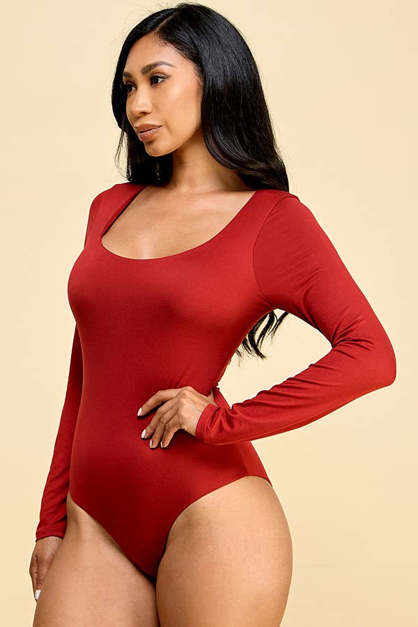 Scoop Neck Double Layered Bodysuit