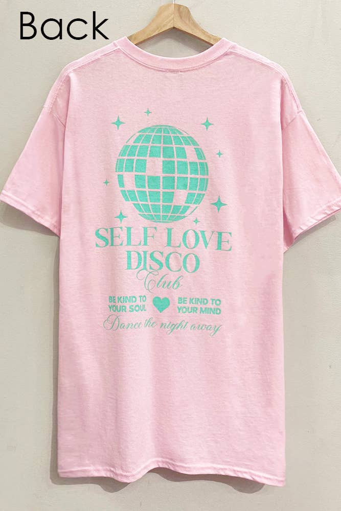 Self Love Disco Oversized T-Shirts & Tops-Bottoms Up Boutique-Anchorage AK