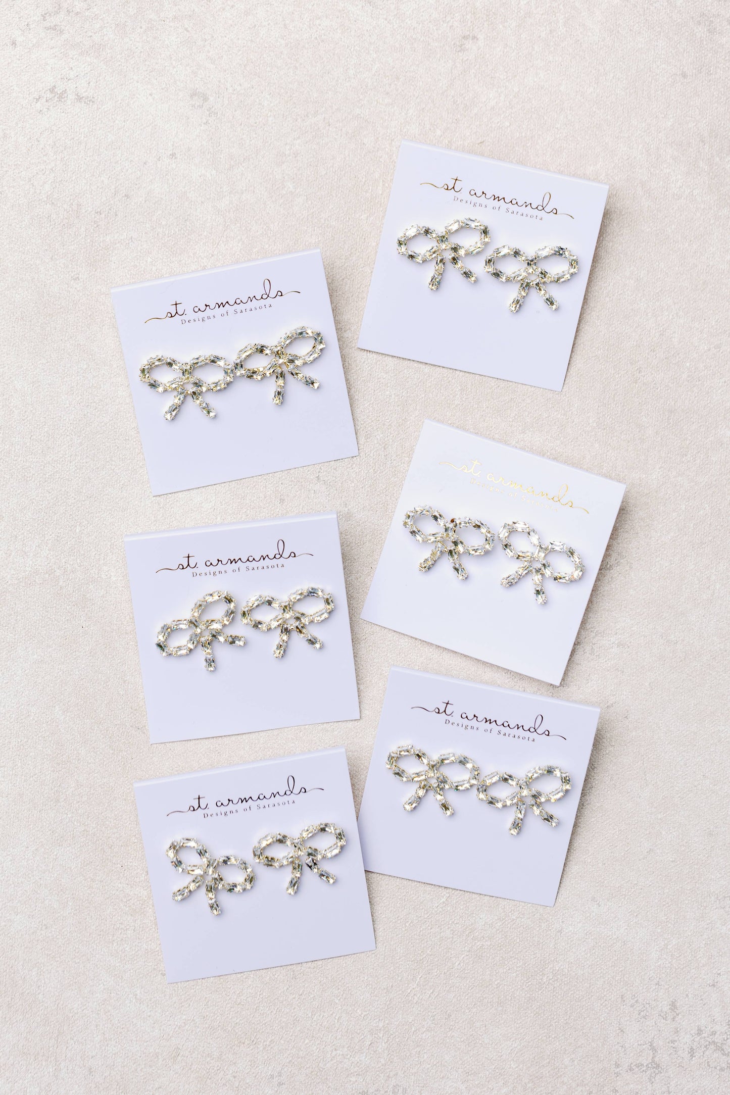 Sparkling Diamond Mini Bow Earrings