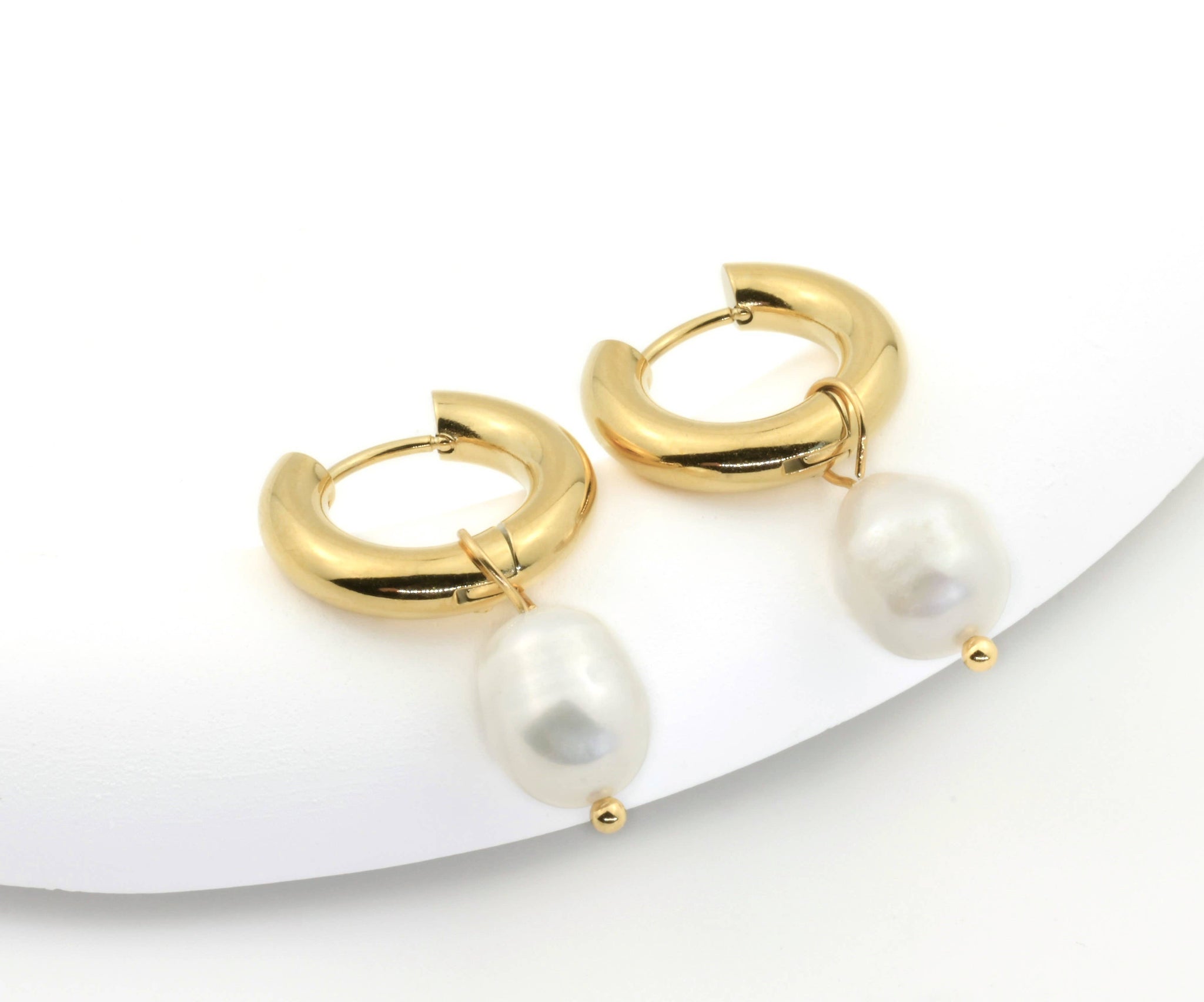 Convertible Pearl Hoops