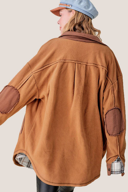 Camel Button Down Shacket