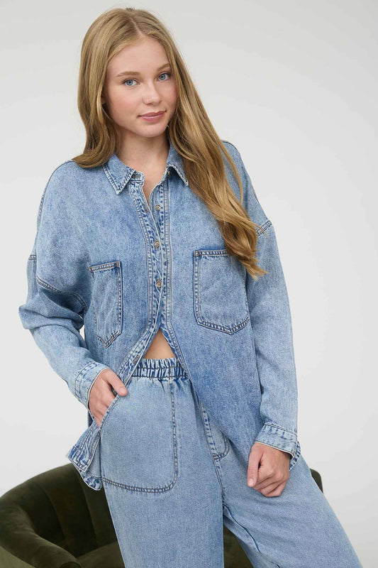 Chambray Button Down Shirt