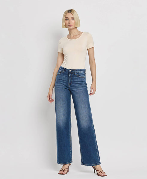 High Rise Full Length Loose Jeans