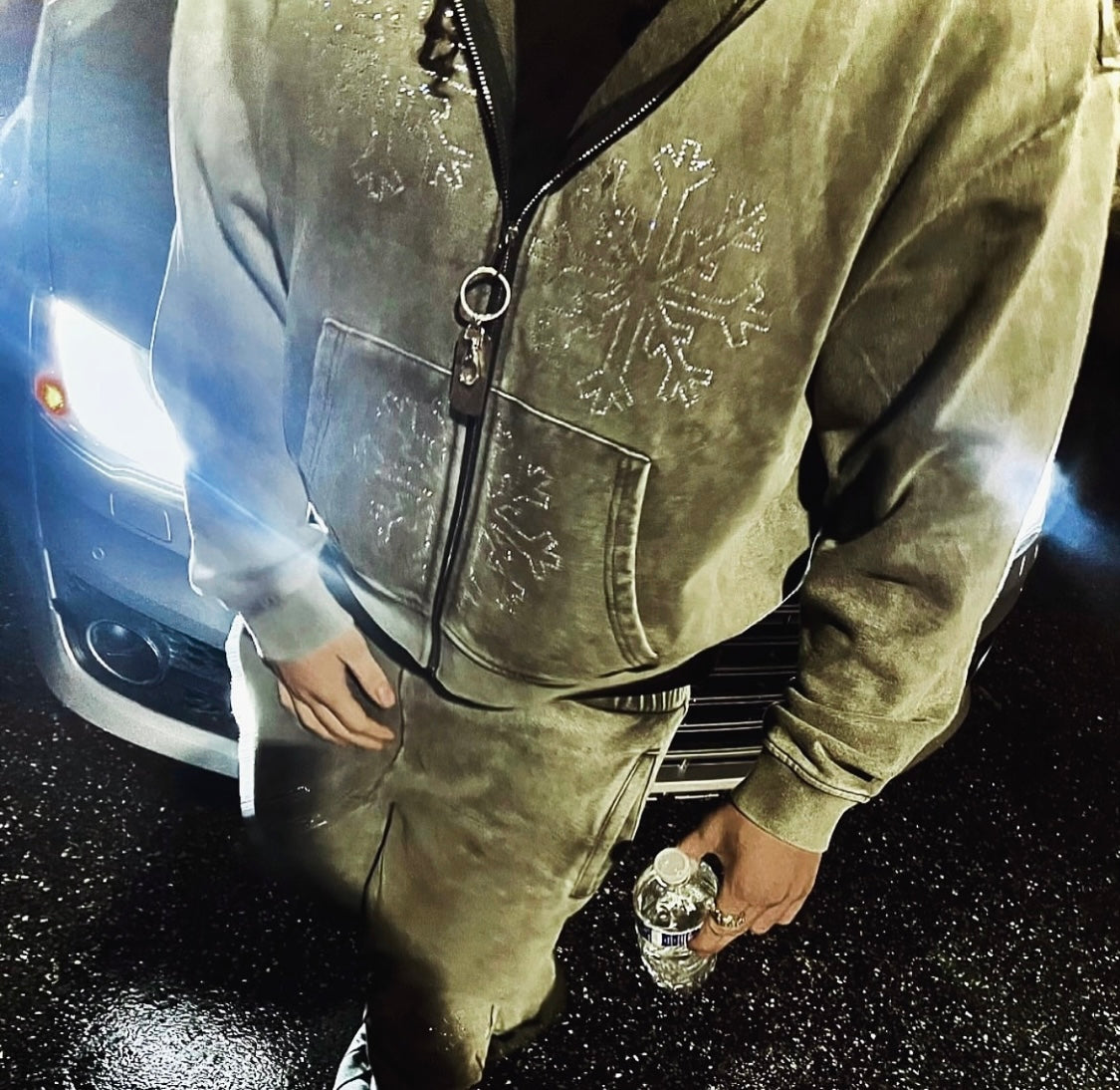 Sklusive Hoodie & Sweatpants-Sweatshirt, Hoodies & Windbreakers-S-Green Hoodie-Bottoms Up Boutique-Anchorage AK