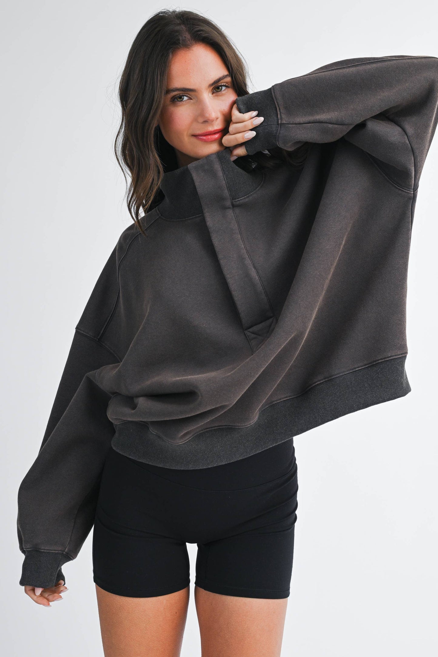 Snap Neck Pullover