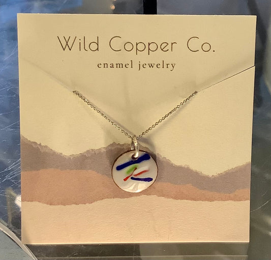 Grey & Multi Color Circle Necklace