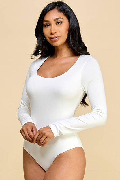 Scoop Neck Double Layered Bodysuit