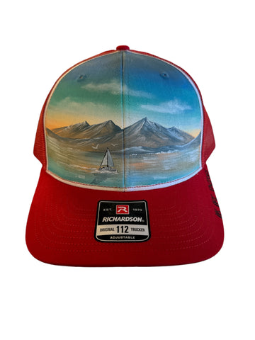 AK Art Factory - Red / Sailboat