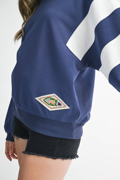 Varsity Stripe Sweatshirt