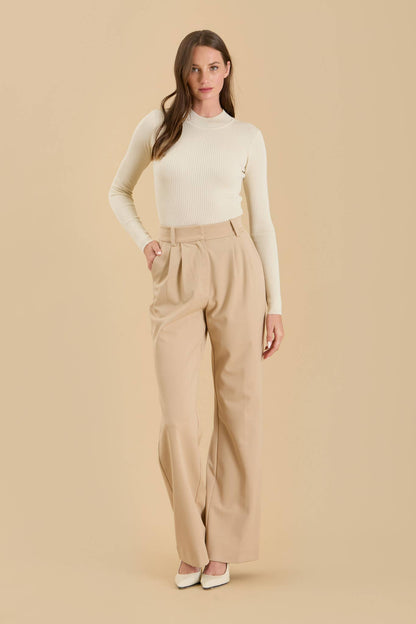 High Neck Long Sleeve Body Suit-Shirts & Tops-Bottoms Up Boutique-Anchorage AK