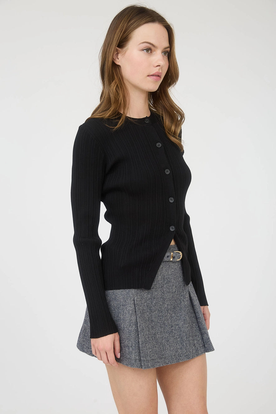 Stripe Split Hem Cardigan