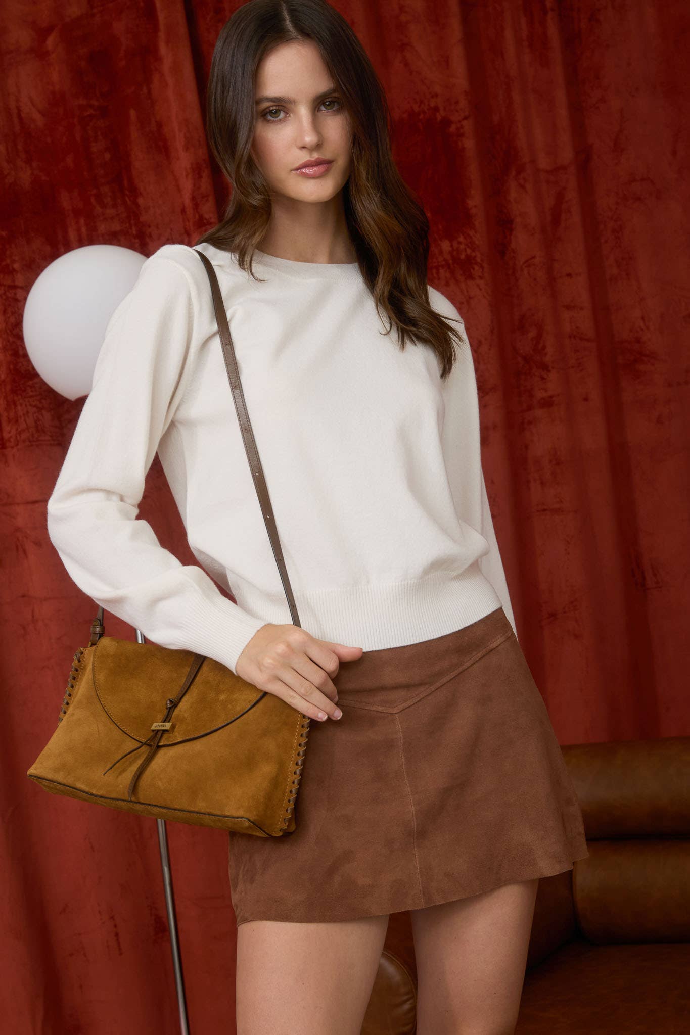 Cream Crew Knit Sweater