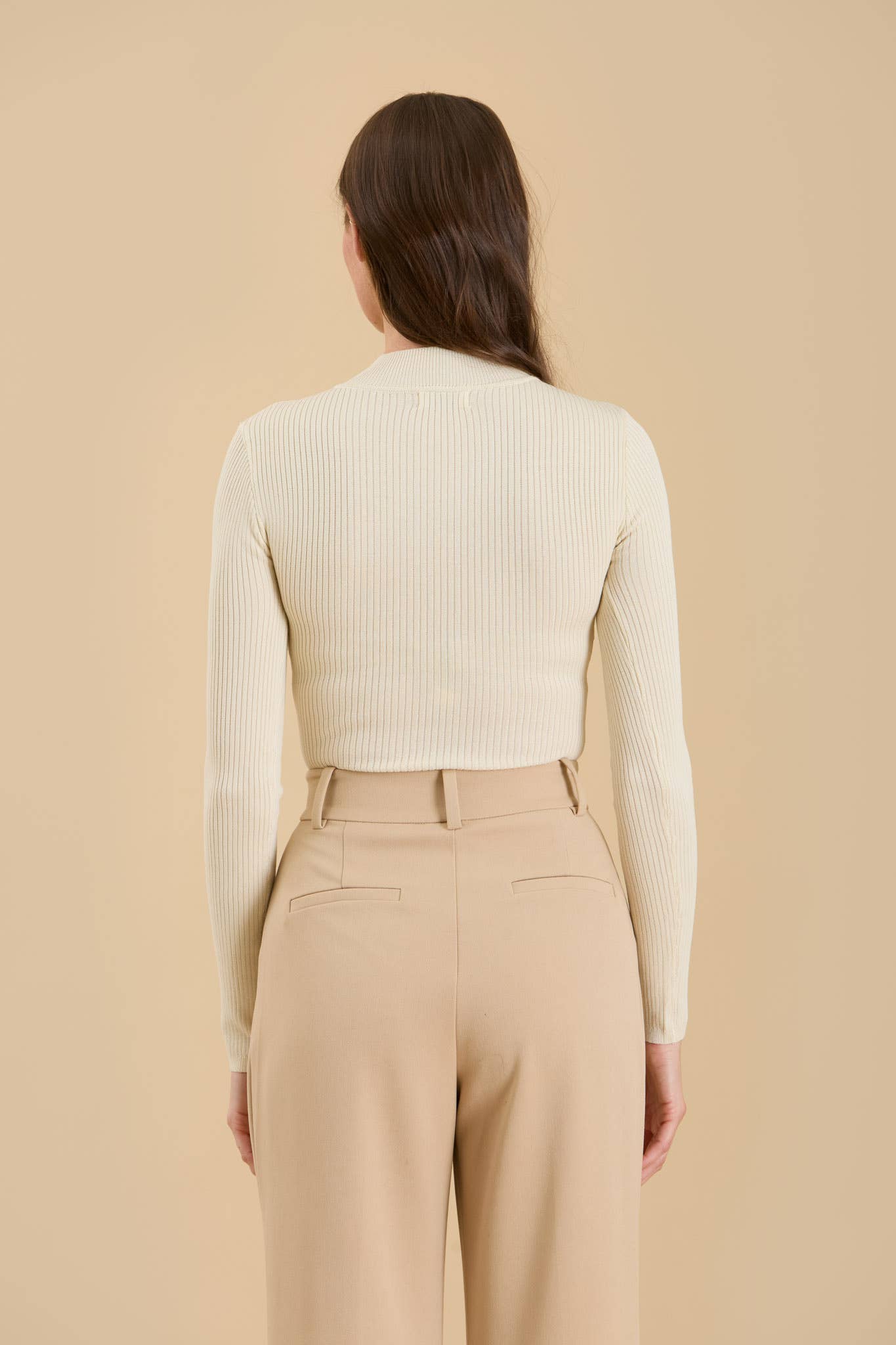 High Neck Long Sleeve Body Suit-Shirts & Tops-Bottoms Up Boutique-Anchorage AK