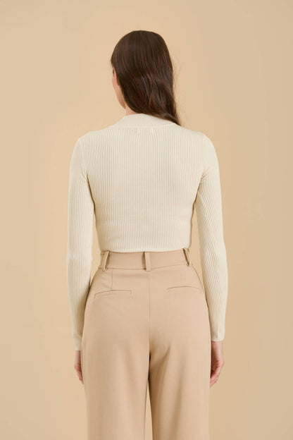 High Neck Long Sleeve Body Suit-Shirts & Tops-Bottoms Up Boutique-Anchorage AK