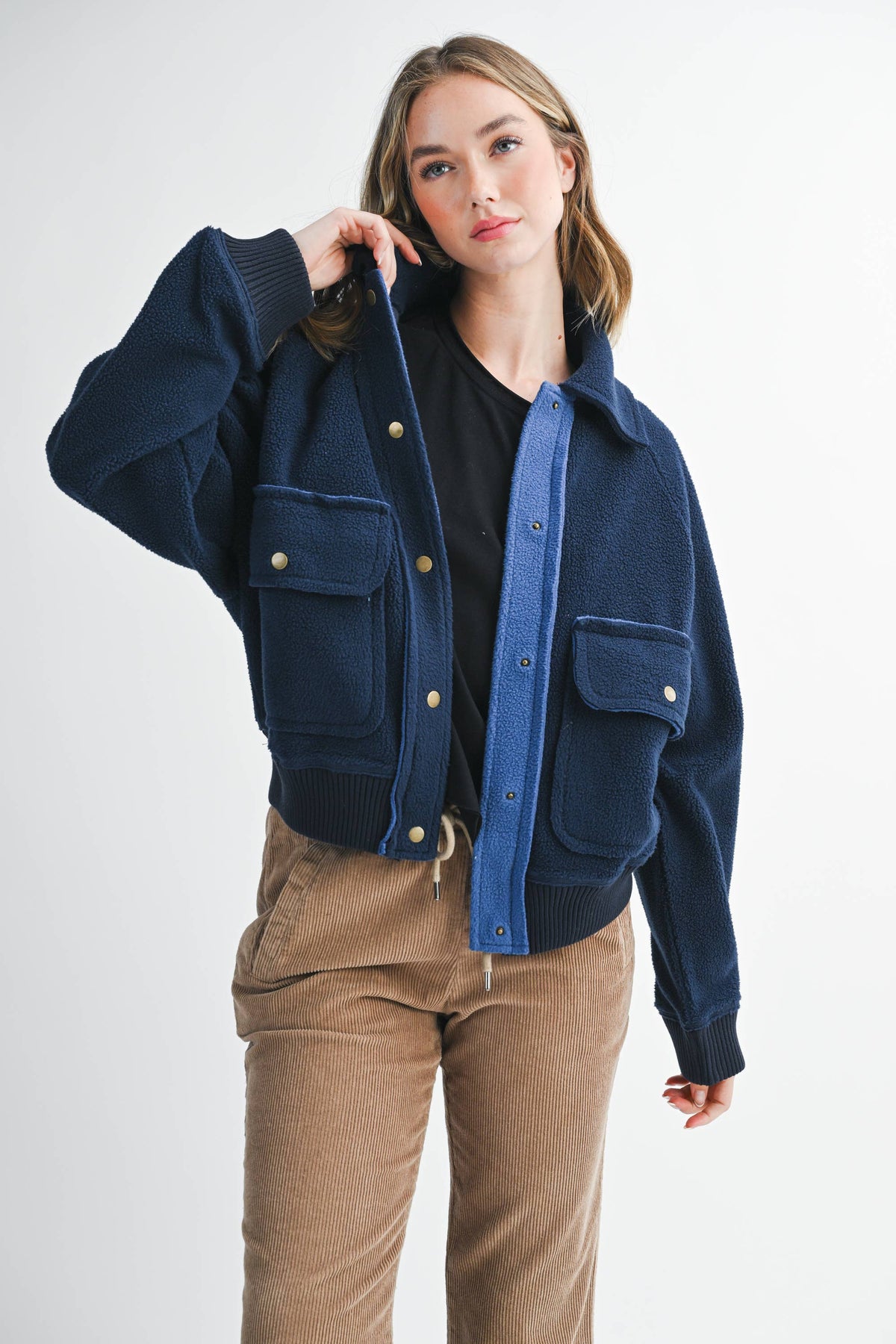 Button-Up Sherpa Jacket