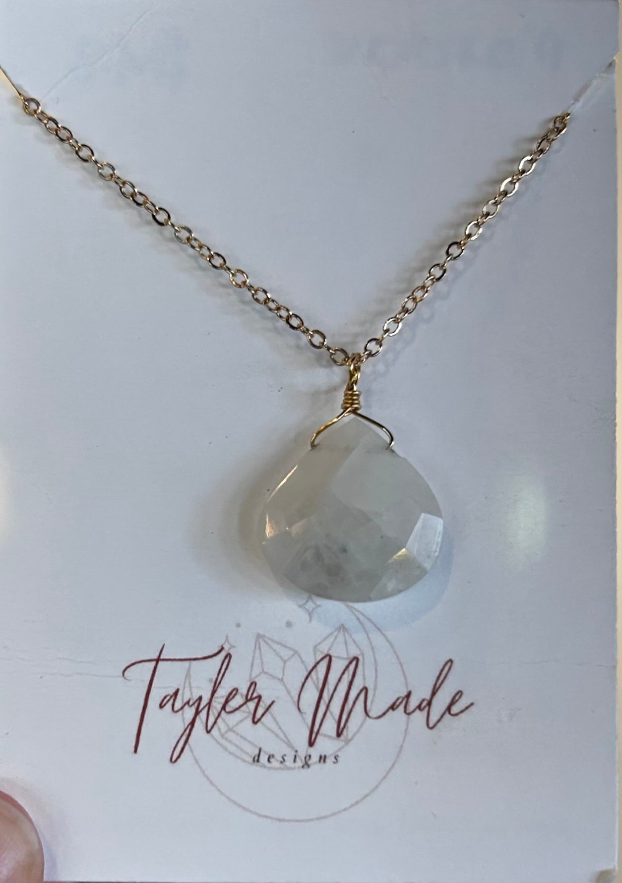 Gold Moonstone Necklace