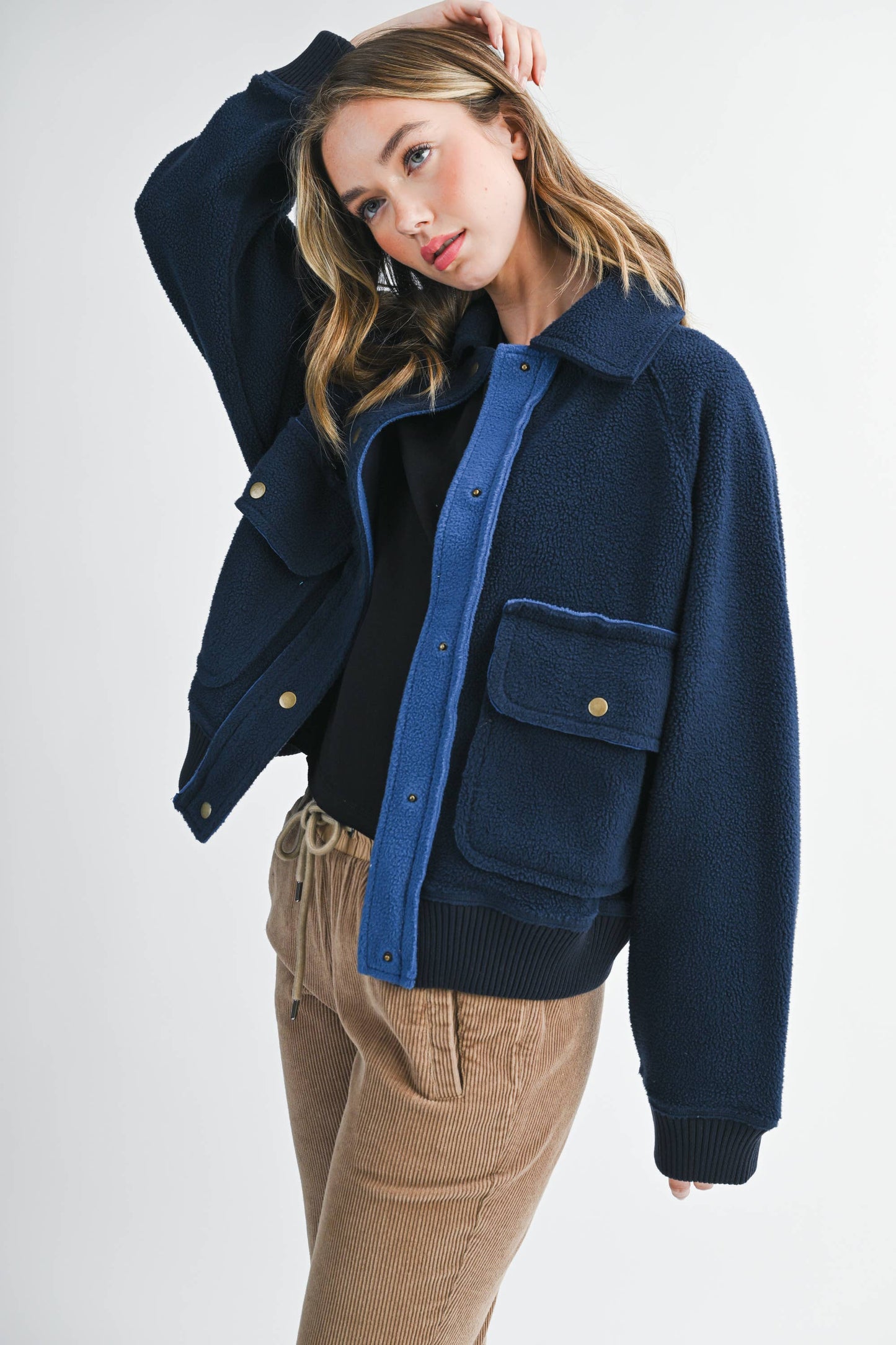 Button-Up Sherpa Jacket