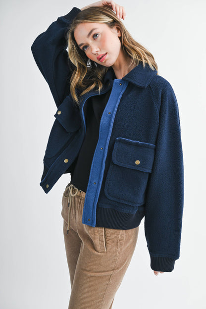 Button-Up Sherpa Jacket