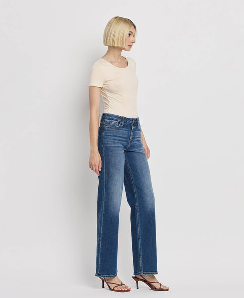 High Rise Full Length Loose Jeans