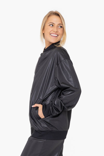 Glossy Bomber Jacket