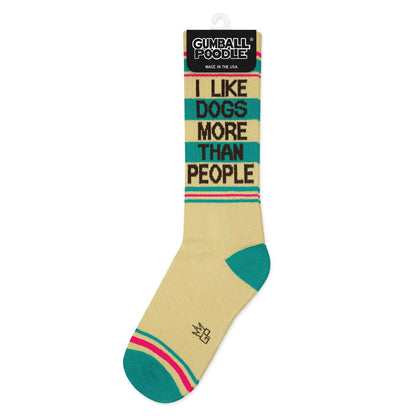 I Like Dogs More Than People Gym Crew Socks
