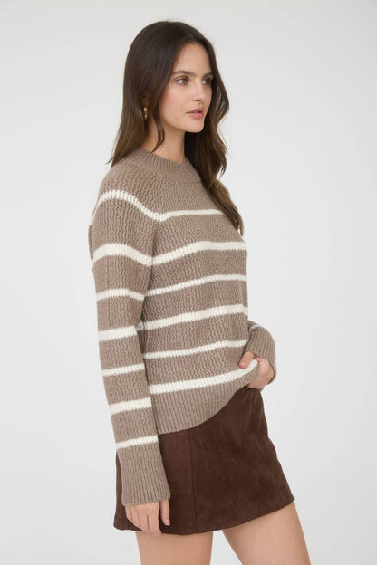 Stripe Knit Pullover Sweater