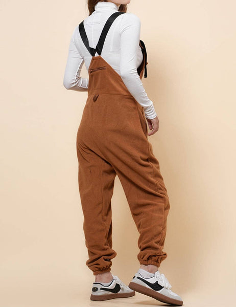 Fleece Overall in Coffee