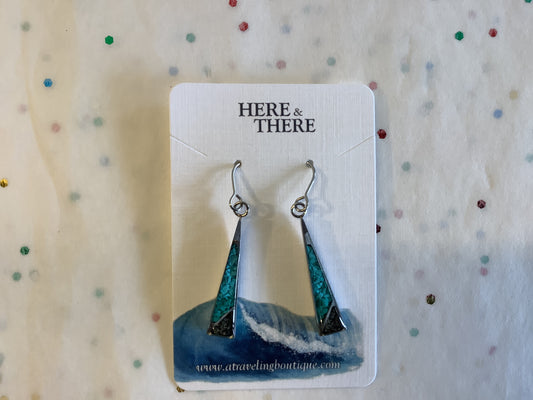 Stainless Steel Triangle Dangle Earrings
