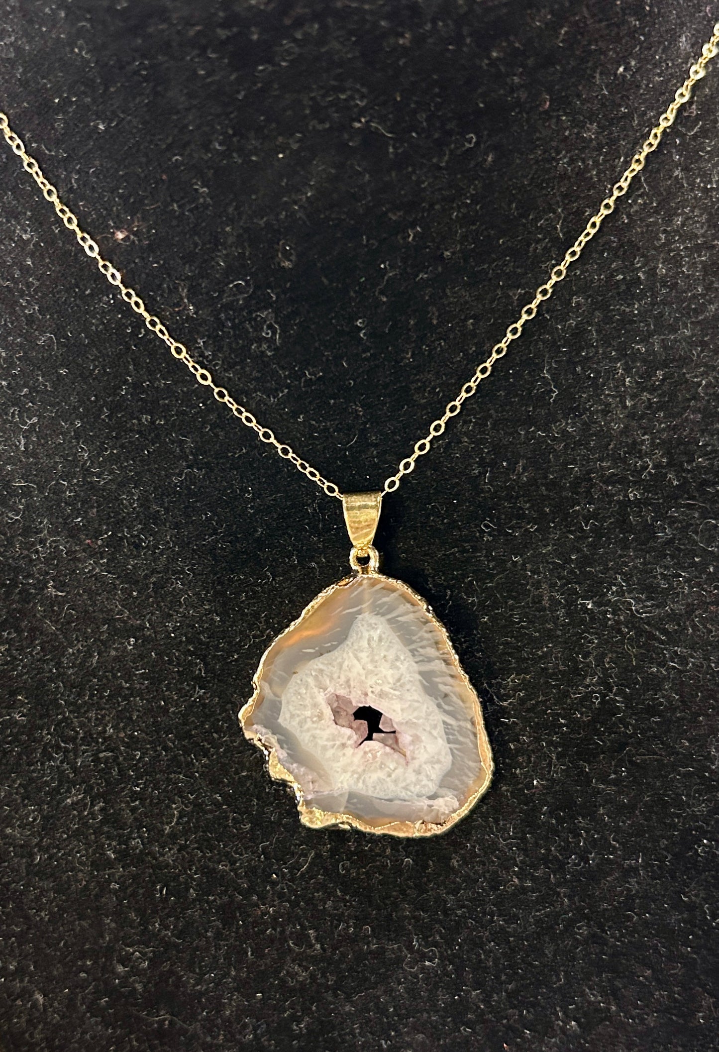 14k Gold Filled Agate Necklace